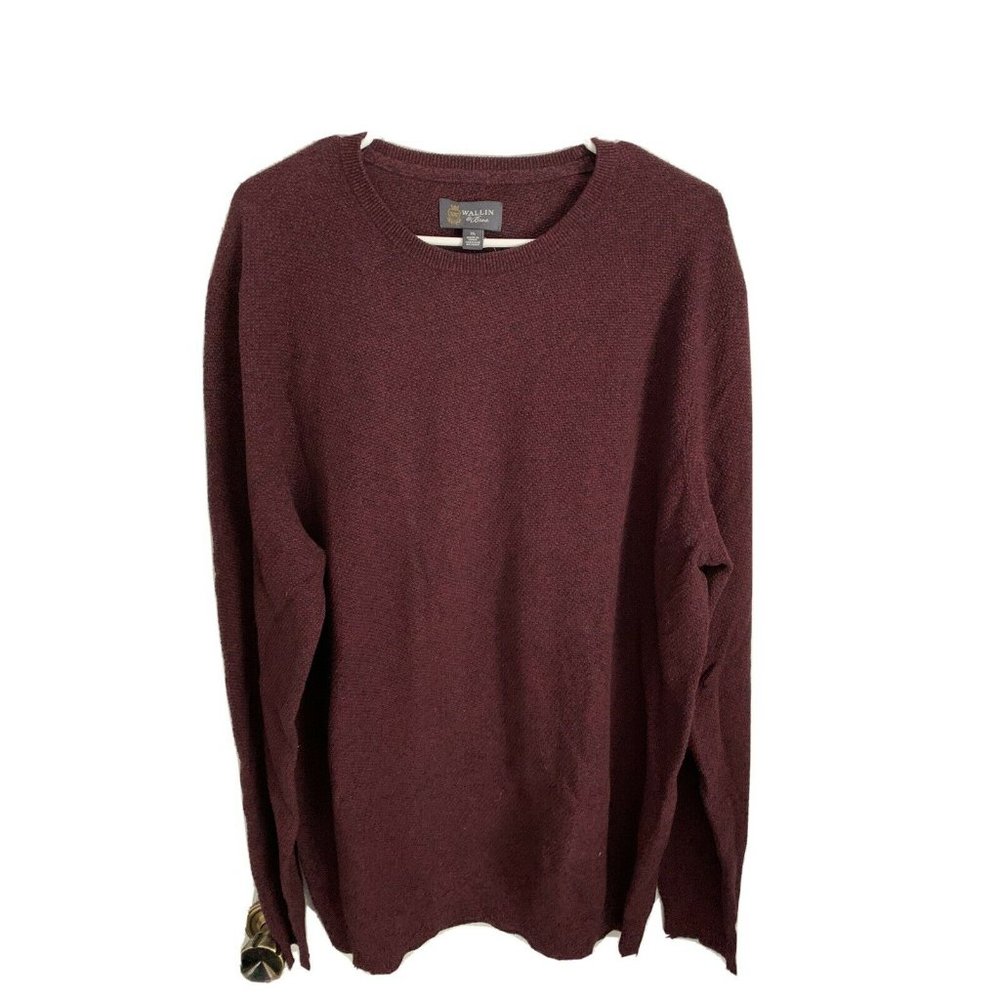 Wallin Bros Men Classic Burgundy Crew sweater